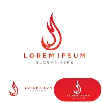 Fire flame logo icon vector design template Illustrazione stock