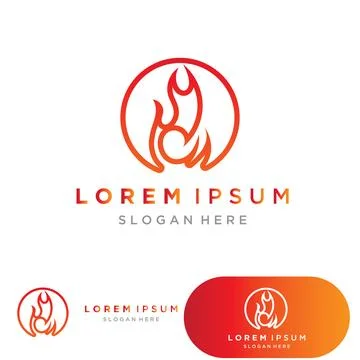 Fire flame logo icon vector design template Illustrazione stock