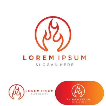 Fire flame logo icon vector design template 스톡 일러스트
