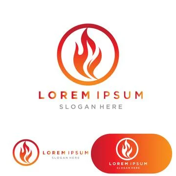 Fire flame logo icon vector design template イラスト素材