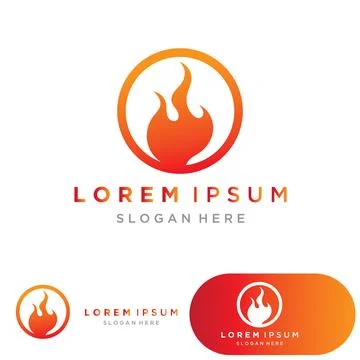 Fire flame logo icon vector design template Illustrazione stock