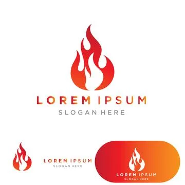 Fire flame logo icon vector design template Stockillustratie