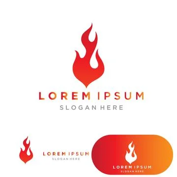 Fire flame logo icon vector design template Stock Illustration