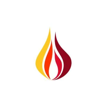 Fire flame logo modern hot fire symbol icon design vector Stock Illustration