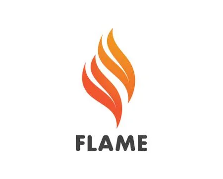 Fire flame Logo Template vector icon Oil, gas and energy logo concept Stock Illustration