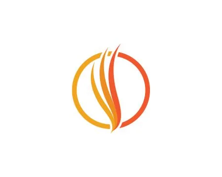Fire flame Logo Template vector icon Oil, gas and energy Illustrazione stock