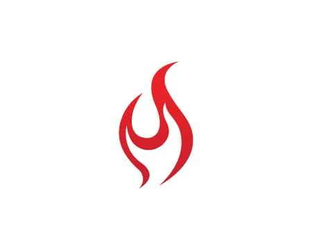 Fire flame Logo Template vector icon Oil, gas and energy logo Stock Illustration