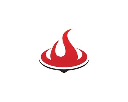 Fire flame Logo Template vector icon Oil, gas and energy logo Illustrazione stock