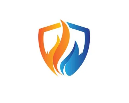 Fire flame Logo Template vector icon Oil, gas and energy logo Illustrazione stock