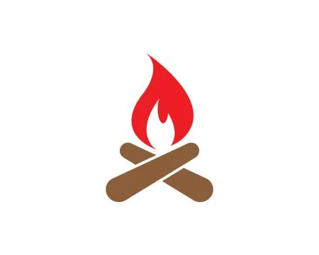 Fire flame Logo Template vector icon Oil, gas and energy Illustrazione stock