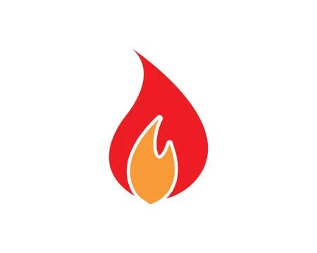 Fire flame Logo Template vector icon Oil, gas and energy Illustrazione stock