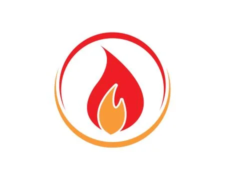 Fire flame Logo Template vector icon Oil, gas and energy Stock Illustration