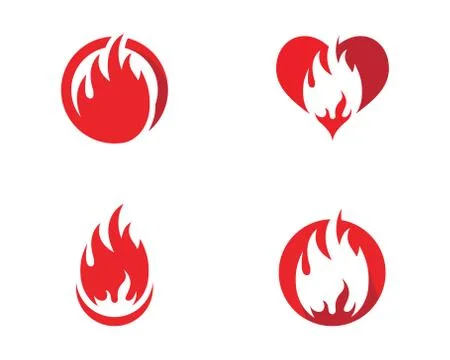Fire flame Logo Template vector illustration Stock Illustration