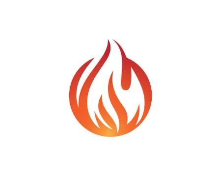 Fire flame Logo Template vector Illustrazione stock