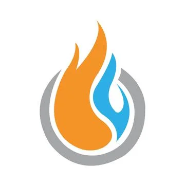 Fire flame Logo Template vector design Stock Illustration