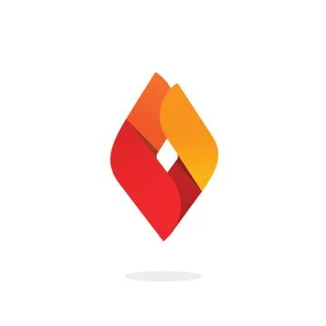 Fire flame logo vector, abstract ignite energy icon, blaze brand Stock Illustration