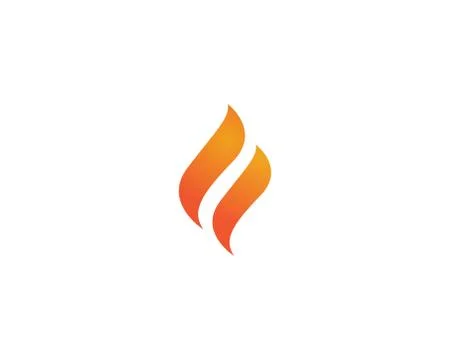 Fire flame Logo vector icon Oil, gas and energy logo concept Stock Illustration
