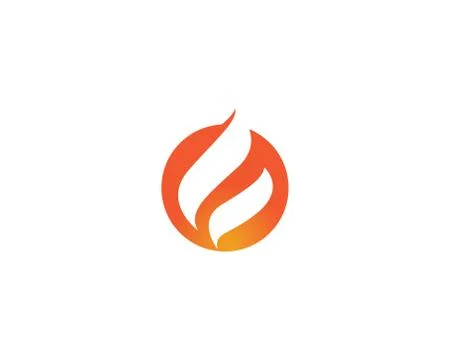 Fire flame Logo vector icon Oil, gas and energy logo concept Stock Illustration