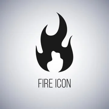 Fire flame logo vector icon Stock Illustration