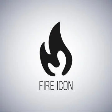 Fire flame logo vector icon Stock Illustration