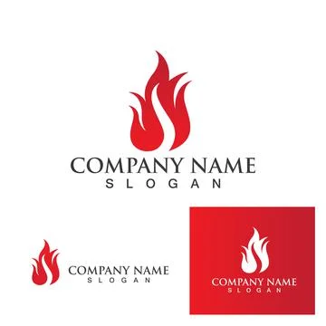 Fire with flame  Logo  Vector icon illustration Illustrazione stock