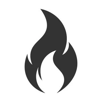 Fire flame logo vector illustration design template. Fire flame icon on white Stock Illustration