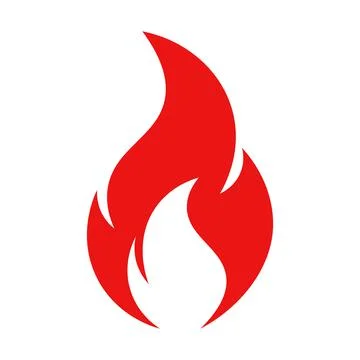 Fire flame logo vector illustration design template. Fire red flame icon on a Stock Illustration