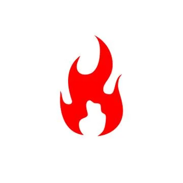 Fire flame logo vector stock icon illustration Stock Illustration