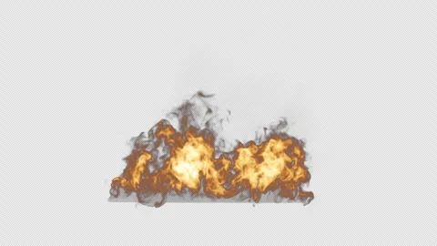 Fire Flame Loop on Alpha Stock Footage 309200590