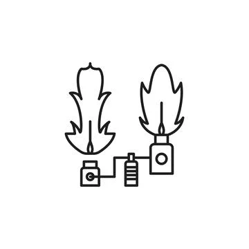 Fire flame machine soiree icon. Simple line, outline vector of party Stock Illustration