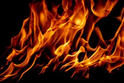 Fire flame motion pattern abstract texture. Burning fire, flame overlay Stockfoto's