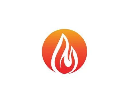 Fire flame nature logo and symbols icons template Illustrazione stock