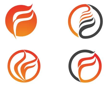 Fire flame nature logo and symbols icons template Stock Illustration