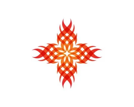 Fire flame nature logo and symbols icons template, Stock Illustration