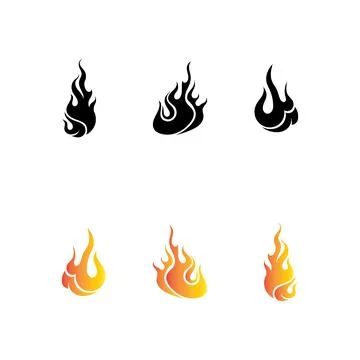 Fire flame nature logo and symbols icons template Illustrazione stock
