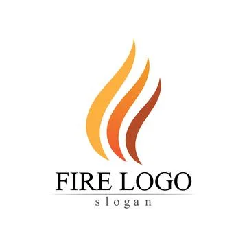 Fire flame nature logo and symbols icons template vector Stock Illustration