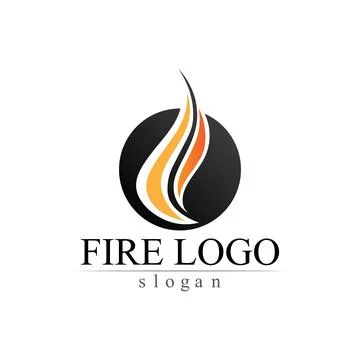 Fire flame nature logo and symbols icons template vector Stock Illustration