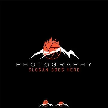Fire flame peak mountain capture camera photography adventure vacation forest Illustrazione stock