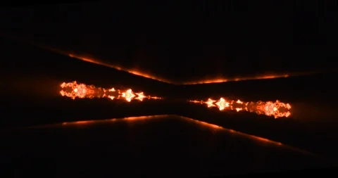 Fire flame platform stage text graphic lower third Stock Footage 98569240