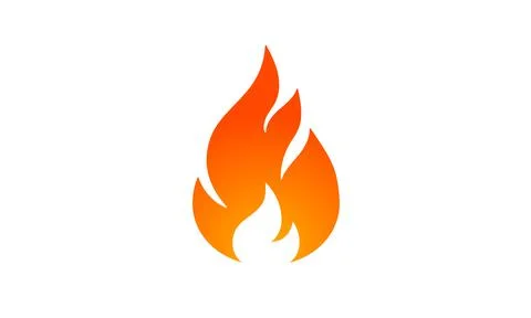 Fire, flame. Red flame in abstract style Stock Illustration