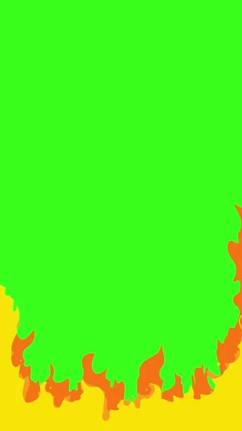 Fire flame seamless loop animation on green screen background. Vertical ani.. Stock Footage 306635688