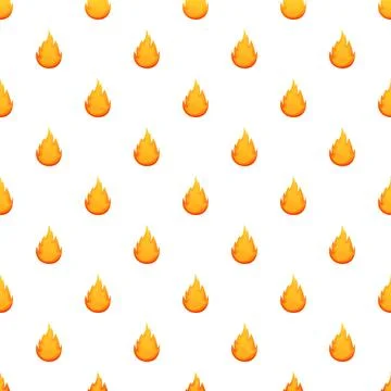Fire flame seamless pattern with burning heat Stock Illustration