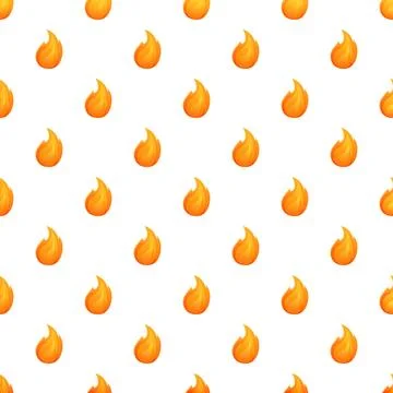 Fire flame seamless pattern representing hot energy Stock Illustration