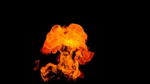 Fire flame in the shape of an angel. Fire flames on black background. fire on Stock Photos