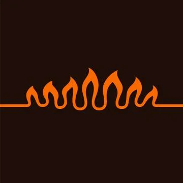 Fire flame silhouette Stock Illustration