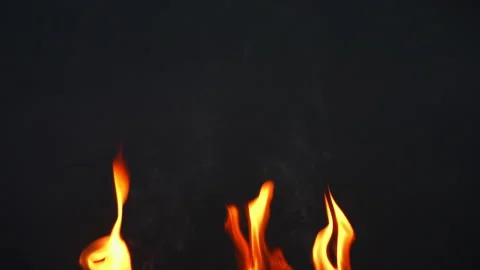 Fire flame slow motion on black screen background 库存影片 238781354