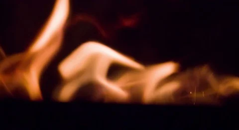 Fire Flame Slow motion Bonfire on black background Stock Footage 105376509