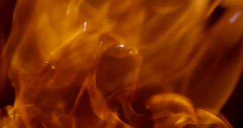 Fire flame in slow motion. Isolated on black background with alpha channel. Shot Stock Footage 147107432