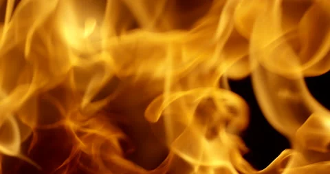 Fire flame in slow motion. Isolated on black background with alpha channel. Shot Stock Footage 147107619