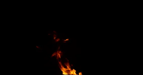 Fire flame in slow motion. Isolated on black background with alpha channel. Shot Stock Footage 147107654